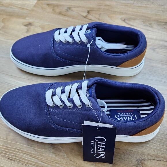 🔹️NWT Chaps Blue Chace Canvas Lace-up Sneakers Men's 10 - Picture 8 of 13